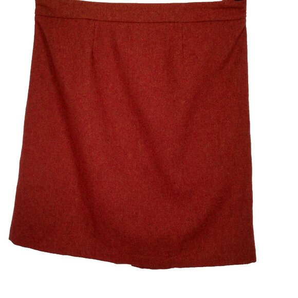 Chadwicks of Boston Pencil Skirt Size 18W Rust Orange Wool Blend Office Wear - Picture 1 of 15